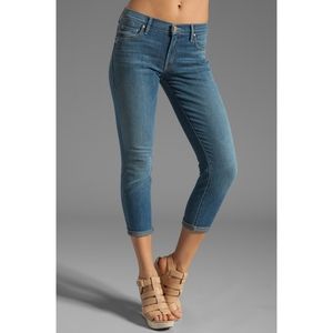 Mother Skinny Crop Jeans in Blue Skies Tomorrow